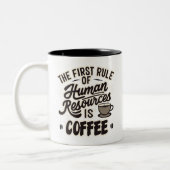 De eerste regel van het menselijk potentieel is ko tweekleurige koffiemok (Links)