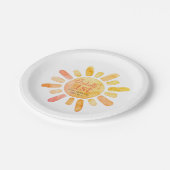 De eerste reis rond de eerste zondag papieren bordje (Gekanteld)