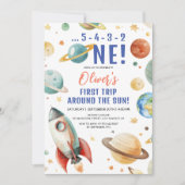 De eerste reis rond de ruimte van de Zon 1st Birth Kaart (Voorkant)