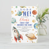 De eerste reis rond de ruimte van de Zon 1st Birth Kaart (Staand voorkant)