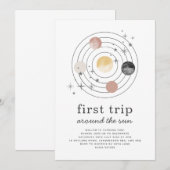 De eerste reis rond de ruimte van de zon nodigt de kaart (Voorkant / Achterkant)