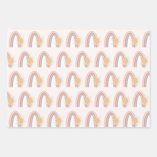 De eerste reis rond de Sun Boho Custom Inpakpapier Vel (Voorkant 3)