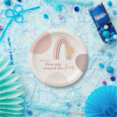 De eerste reis rond de Sun Boho Papieren Bordje (Feest)