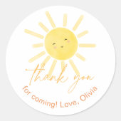 De eerste reis rond de zon bedankt ronde sticker (Voorkant)