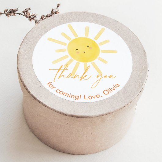 De eerste reis rond de zon bedankt ronde sticker