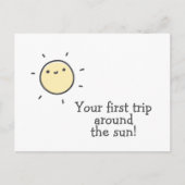 De eerste reis rond de zon! Eerste verjaardag van  Briefkaart (Voorkant)