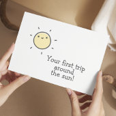 De eerste reis rond de zon! Eerste verjaardag van  Briefkaart