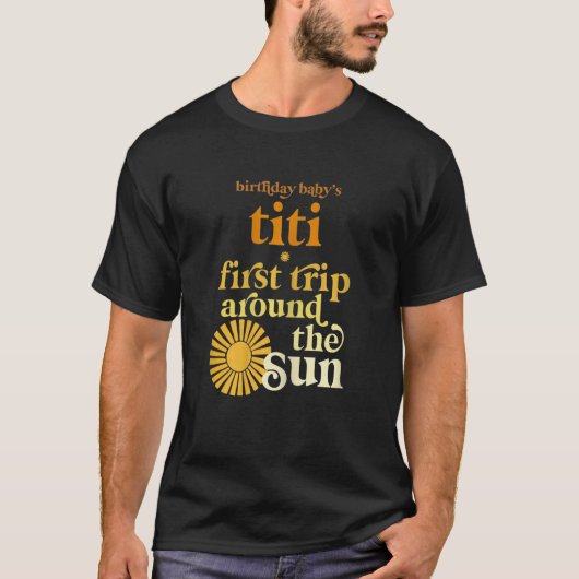 De eerste reis rond de zon rond de zon t-shirt (Voorkant)