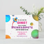 De eerste reis rond de zondag uitnodiging (Staand voorkant)