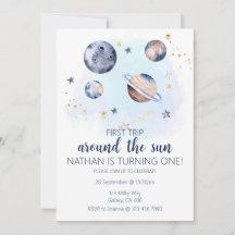 De eerste reis rond de zondag uitnodiging