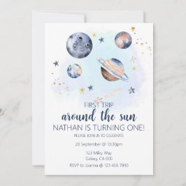 De eerste reis rond de zondag uitnodiging