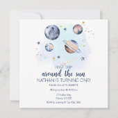 De eerste reis rond de zondag uitnodiging (Voorkant)