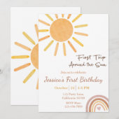 De eerste reis rond de zondag uitnodiging (Voorkant / Achterkant)