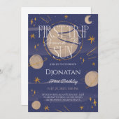 De eerste reis rond de zondag uitnodiging (Voorkant / Achterkant)