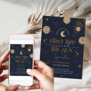 De eerste reis rond de zondag uitnodiging