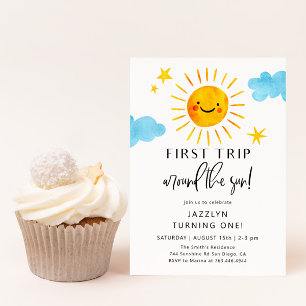 De eerste reis rond de zondag uitnodiging