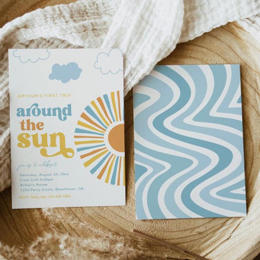 De eerste reis rond de zondag uitnodiging