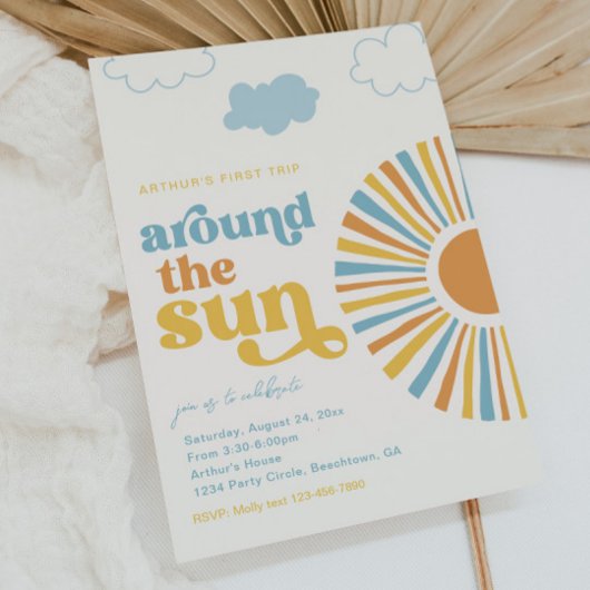 De eerste reis rond de zondag uitnodiging