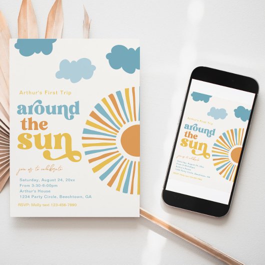 De eerste reis rond de zondag uitnodiging