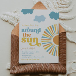 De eerste reis rond de zondag uitnodiging