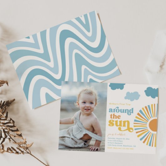 De eerste reis rond de zondag uitnodiging