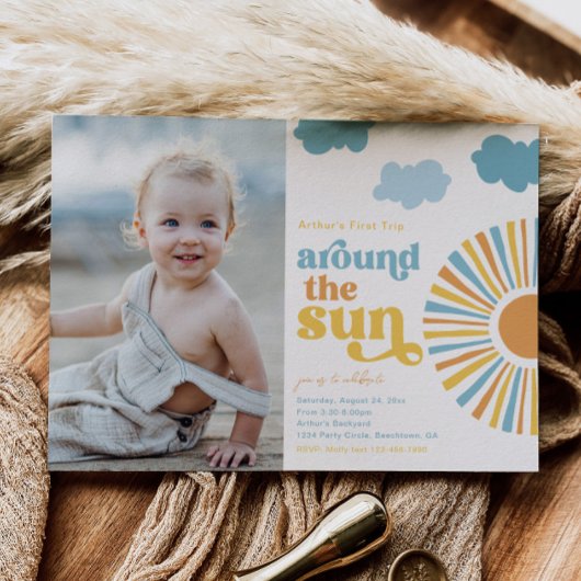 De eerste reis rond de zondag uitnodiging