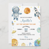 De eerste reis rond de zondag uitnodiging (Voorkant)