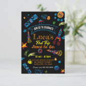 De eerste reis rond de zondag uitnodiging (Staand voorkant)