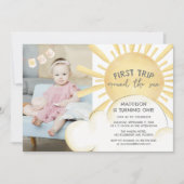 De eerste reis rond de zondag uitnodiging (Voorkant)