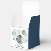 De eerste reis rond de zonmarine Blue Boy Birthday Bedankdoosjes (Geopend)