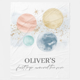 De eerste reis rond de zonneruimte fleece deken