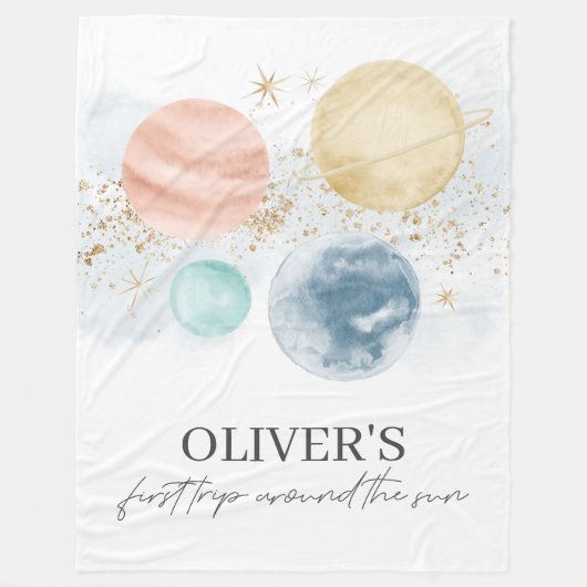 De eerste reis rond de zonneruimte fleece deken (Voorkant)