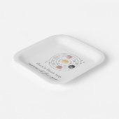 De eerste reis rond de zonneruimte papieren bordje (Gebogen)