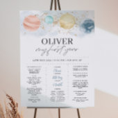 De eerste reis rond de zonnescherm poster