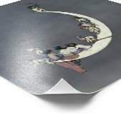 “De eerste reis van de maan” van W Heath Robinson Foto Afdruk (Hoek)