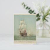 De eerste reis van de overwinning in 1778 briefkaart (Staand voorkant)