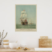 De eerste reis van de overwinning in 1778 poster (Keuken)