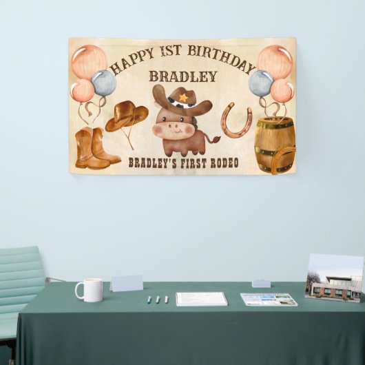 De eerste rodejaars baby spandoek (Beurs)