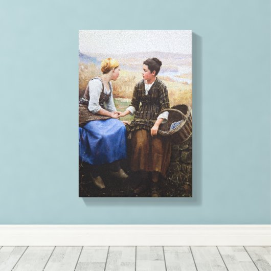 De eerste rouw (betuiging van medeleven) canvas afdruk (Insitu (Houten vloer))