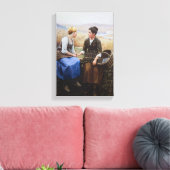 De eerste rouw (betuiging van medeleven) canvas afdruk (Insitu (Woonkamer))