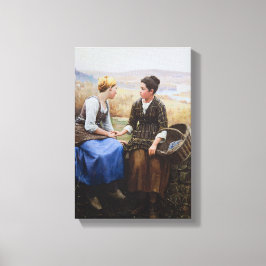 De eerste rouw (betuiging van medeleven) canvas afdruk