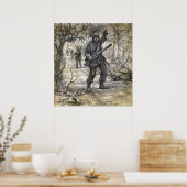 De eerste ruikt naar problemen poster (Keuken)