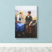 De eerste smart (rouwbeklag) canvas afdruk (Insitu (Houten vloer))