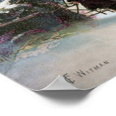 De eerste sneeuwkerstscène Archivering Poster (Hoek)