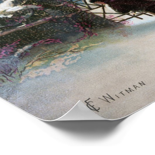 De eerste sneeuwkerstscène Archivering Poster (Hoek)