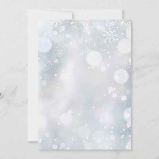 De eerste Snowflakes veranderen de Datum Greenery Save The Date (Achterkant)