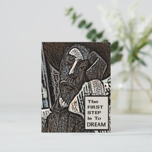 De eerste stap briefkaart (Staand voorkant)