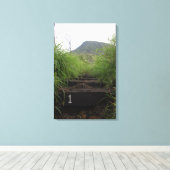 De eerste stap nodigt de fietsers uit op de Koko-k Canvas Afdruk (Insitu (Houten vloer))