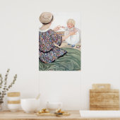 De eerste stap van Anne Anderson voor baby Poster (Keuken)