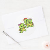 De eerste stapjes van de baby ronde sticker (Envelop)